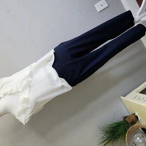 J. Jill Blue Button Ankle Detail Linen Pants S.P.
